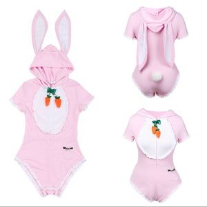 Pink bunny romper onesie bodysuit for cosplay/DDLG